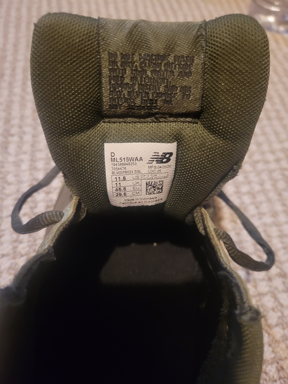 New Balance Men's Olive Green Suede Runner with Tan 'N' Accent - Picture 4 of 5